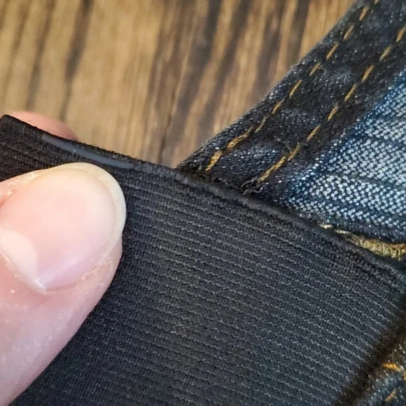 Dark Strtch Denim Overalls with Clear Gemlike Bottons sz 5/6 - Picture 13 of 13